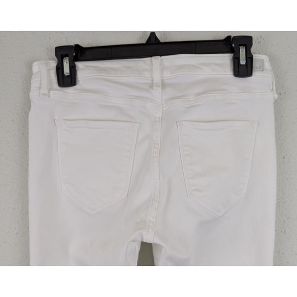 Abercrombie sz 27/4s Harper Low Rise Skinny Boot Jeans white stretchy 3169 - Picture 5 of 6